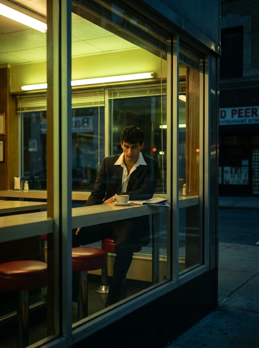 Diner at Night template